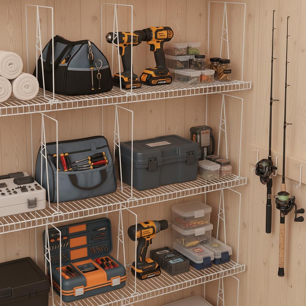 Ziroland durable wire shelf divider resists wear and maintains form on busy shelves.
