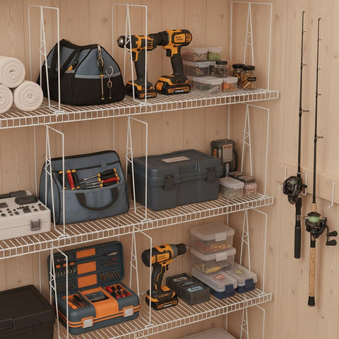 Ziroland durable wire shelf divider resists wear and maintains form on busy shelves.