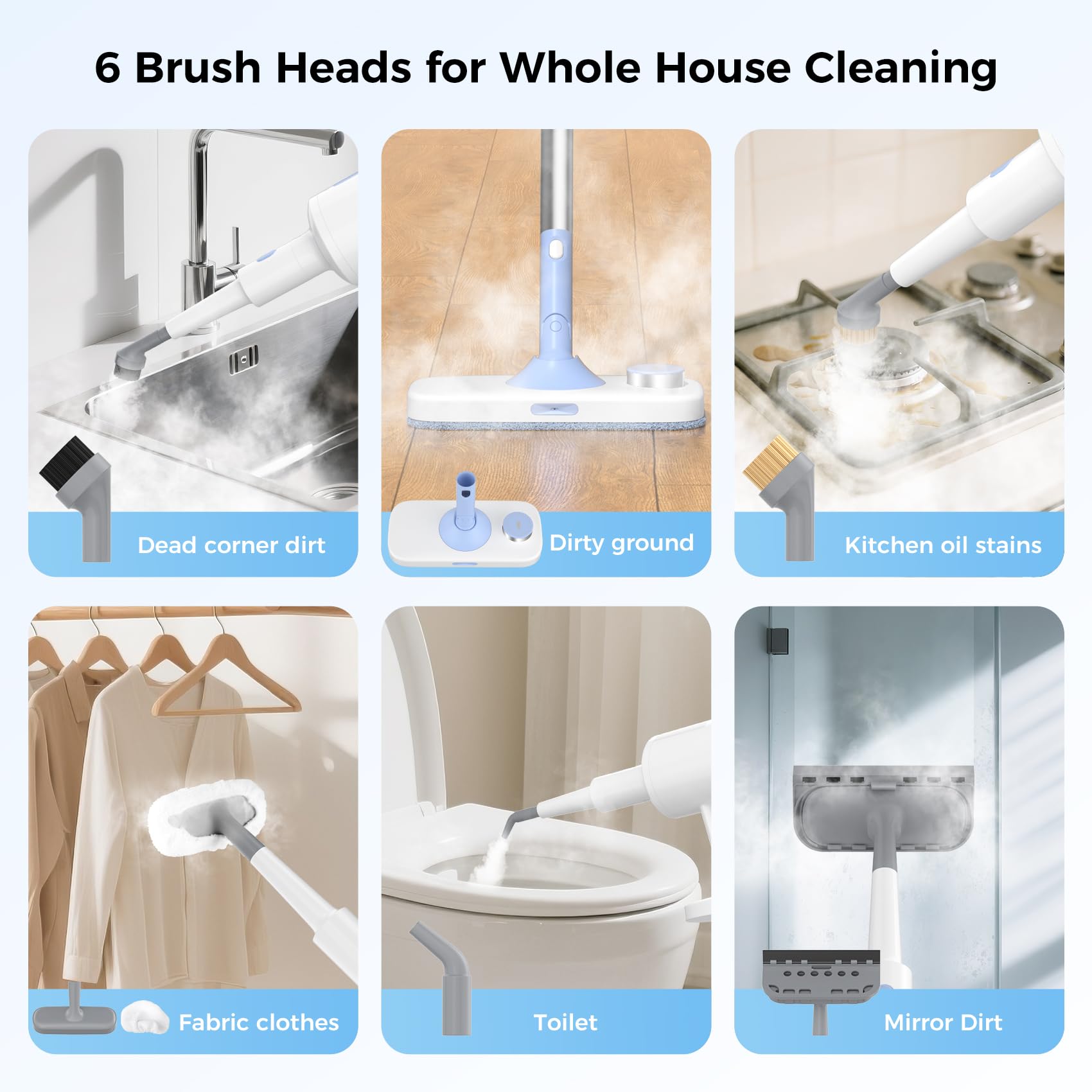 Zisgner chemical-free cleaning with water-only steam on surfaces.