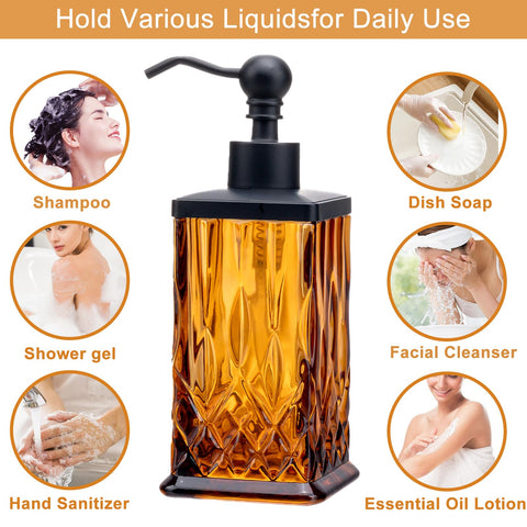 ZIVQEXMURL 10-ounce capacity label shows ample space for soap or lotion.