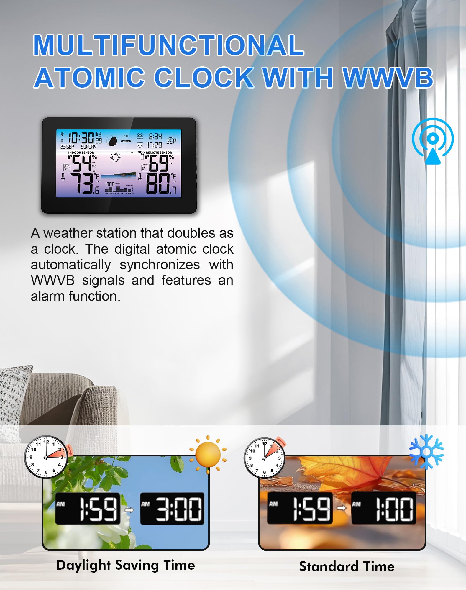 Zivron Weather Station remote sensor extends coverage for multiple locations.