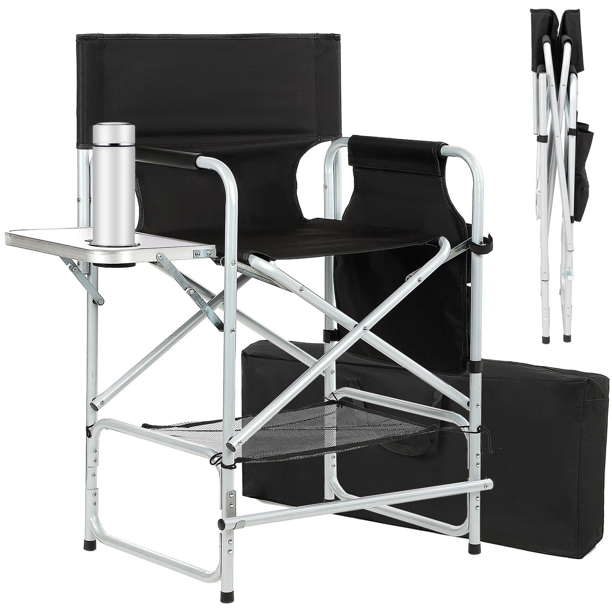 ZIXNEXKOO tall makeup chair 41in with sturdy steel frame for all-day use.