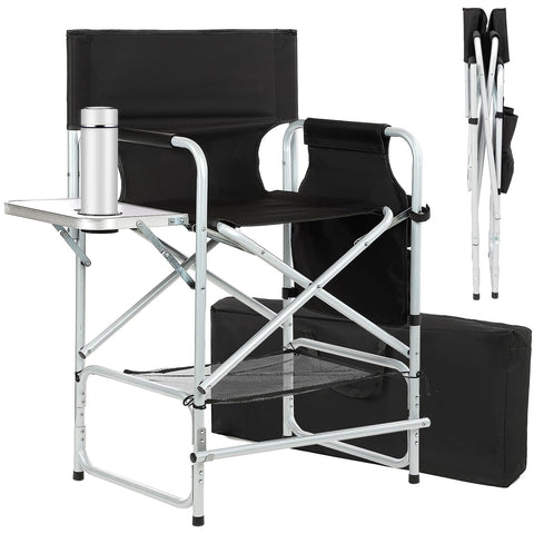ZIXNEXKOO tall makeup chair 41in with sturdy steel frame for all-day use.