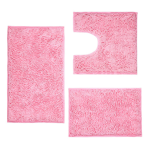 ZiYiJuan pink bath mat 17x24 plush and absorbent