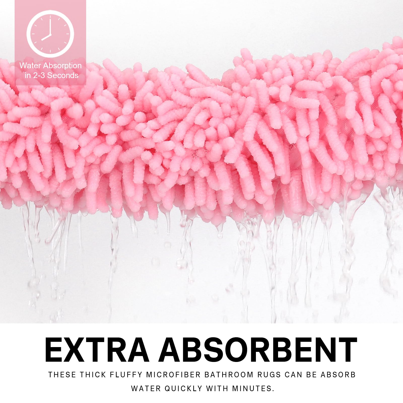 ZiYiJuan pink bath mat 20x32 adds warmth and comfort