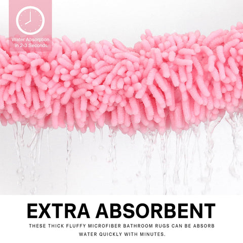ZiYiJuan pink bath mat 20x32 adds warmth and comfort