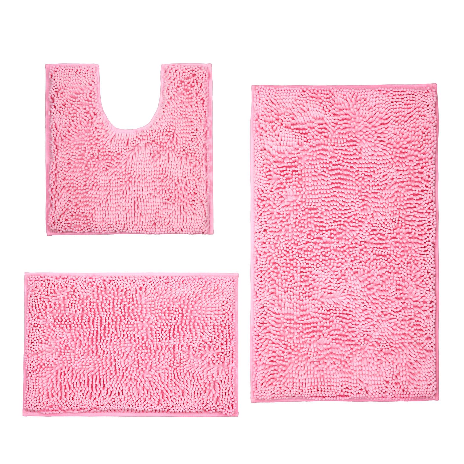 ZiYiJuan pink mats brighten small bathrooms