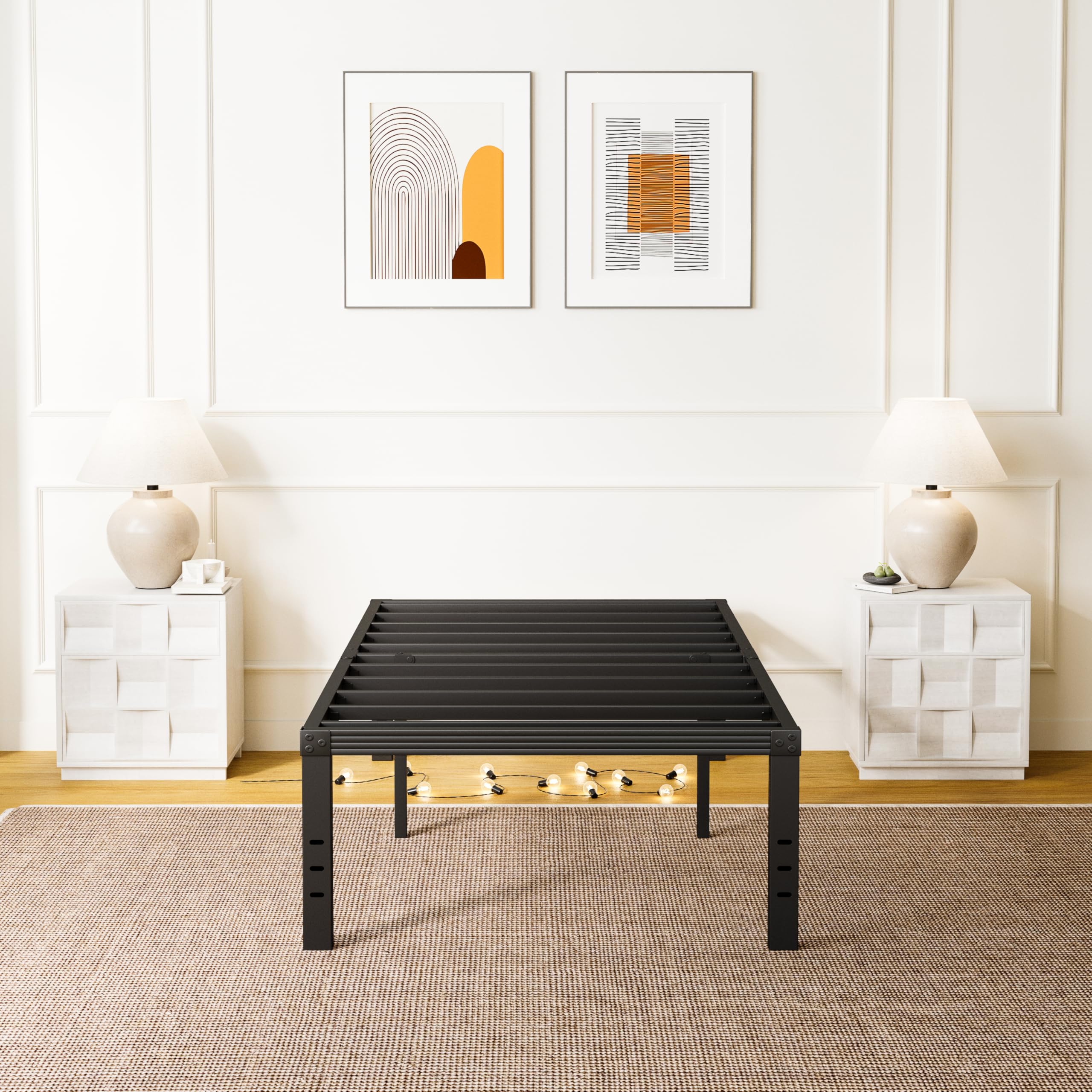 ZIYOO frame in black finish blends with any decor.