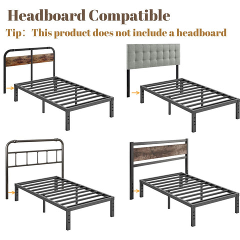 ZIYOO bed frame eliminates the need for a box spring.