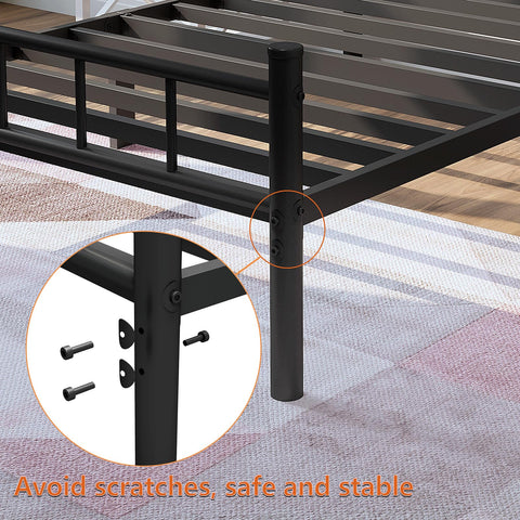 Zizin anti-slip feet protect floors and reduce bed movement.