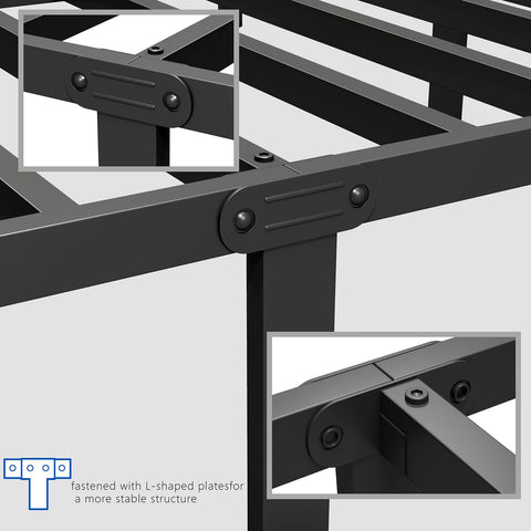 Zizin bed frame includes easy-assembly tools and labeled parts for setup.