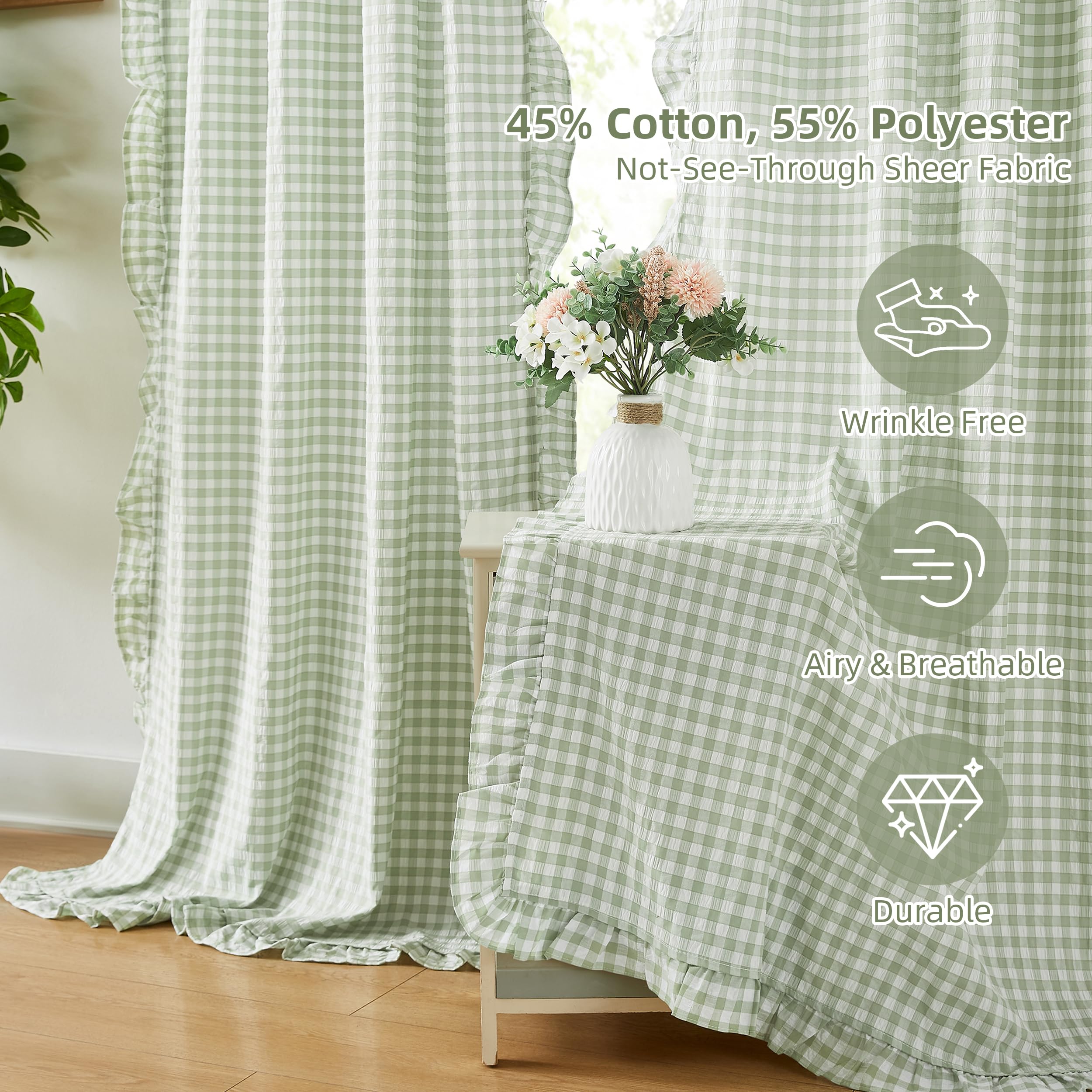ZJDECOR not-see-through cotton blend curtains for daylight with subtle texture