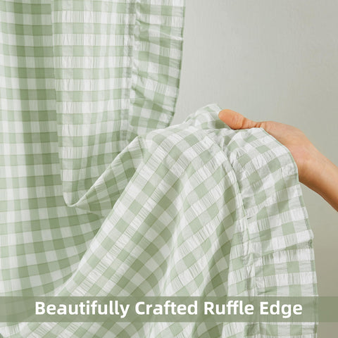ZJDECOR ruffle edge curtains add soft, flowing texture