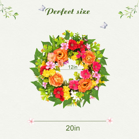 zjlmit spring and summer ready wreath suitable for gifting