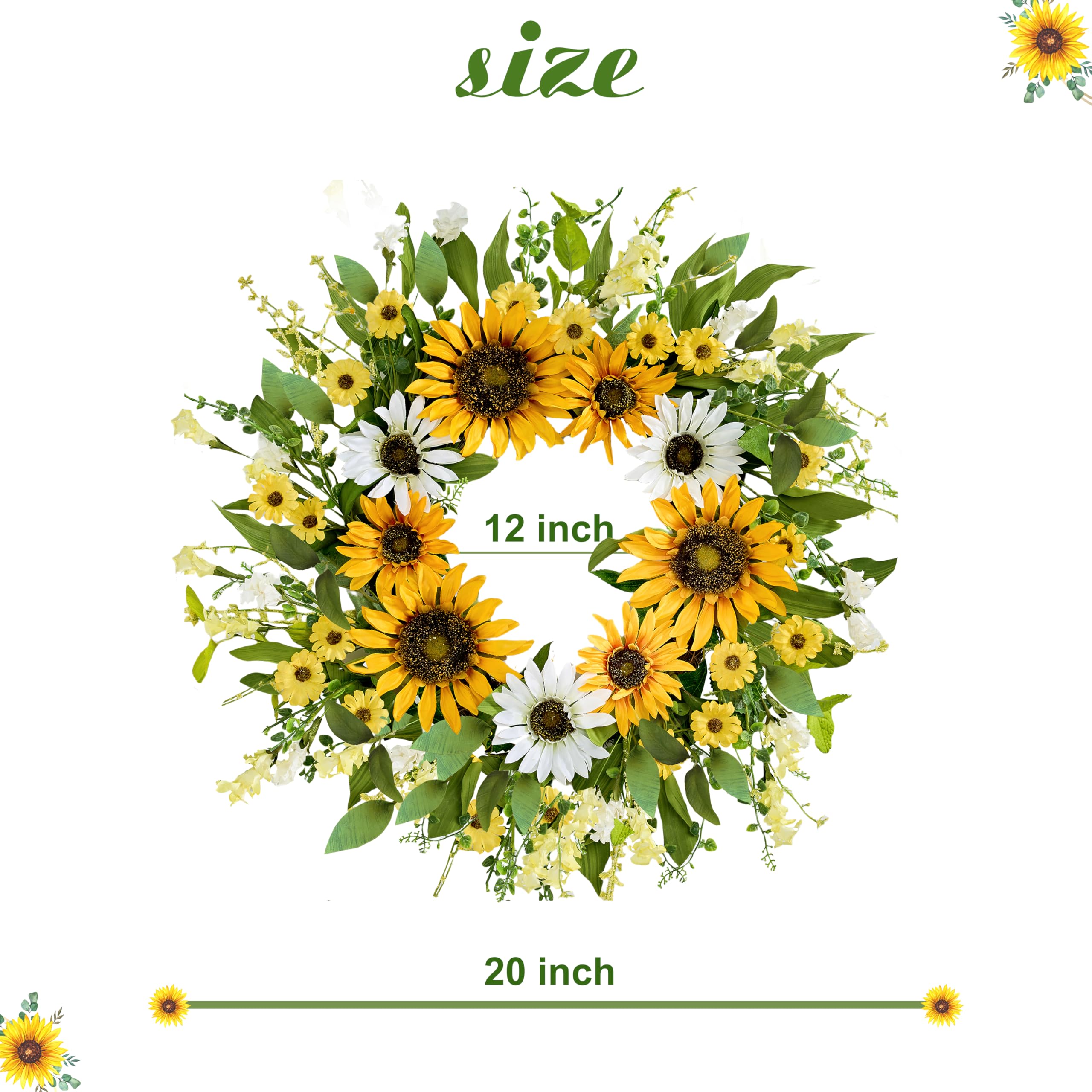 Zjlmit silk sunflowers detail adds vivid color to your wall.