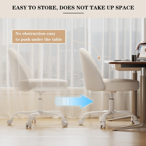 Zkfhome vanity chair anti slip caster wheels protect floors while moving