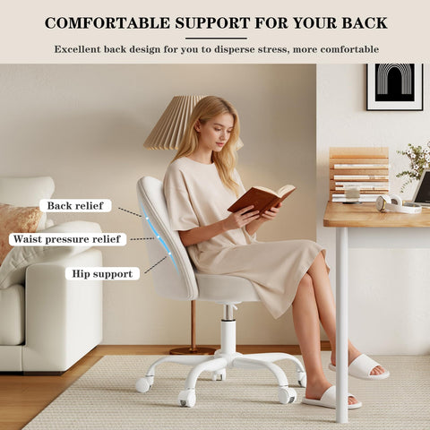 Zkfhome versatile chair suitable for vanity, desk, reading, or guest seating
