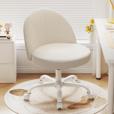 Zkfhome velvet vanity chair backrest supports comfortable posture during makeup sessions