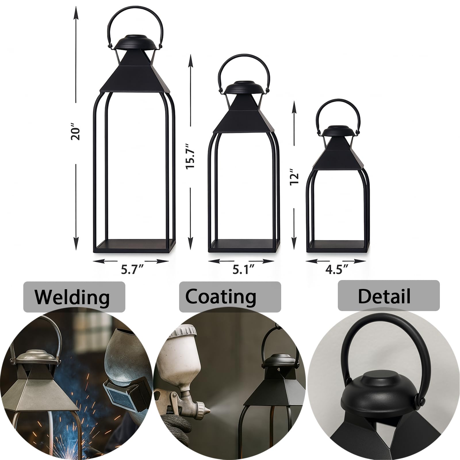 ZLFart metal lanterns suit farmhouse to modern decor