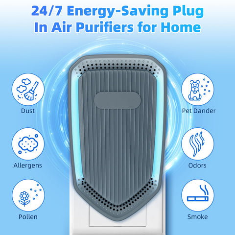 ZLieatmp plug-in wall ionizer with night light for effortless purification in any room.
