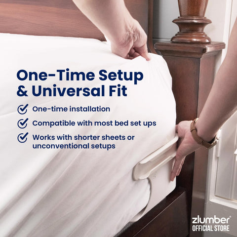 ZlumberLock universal fit works with most sheets and bed sizes