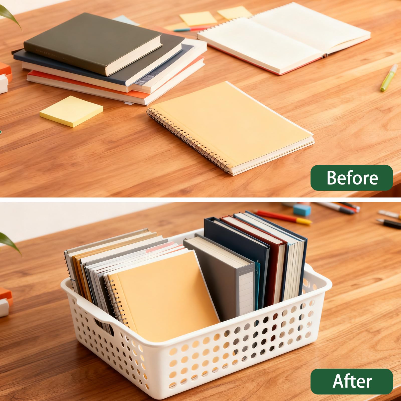 Zmpkhba perforated design basket offers airflow and quick content visibility