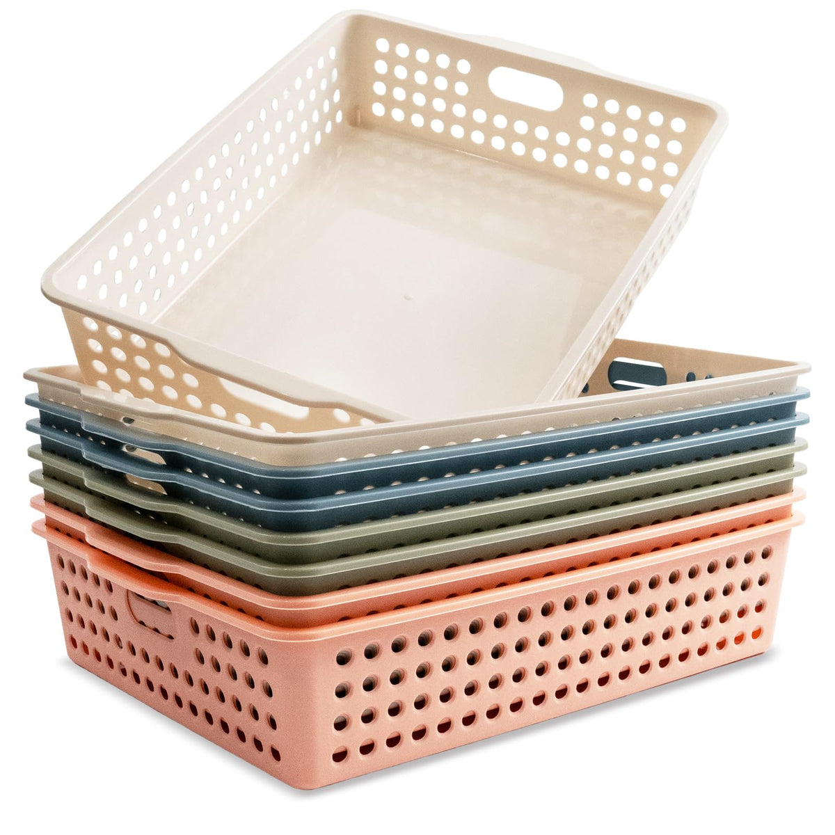 Zmpkhba blue 8-pack basket for organized documents and quick access