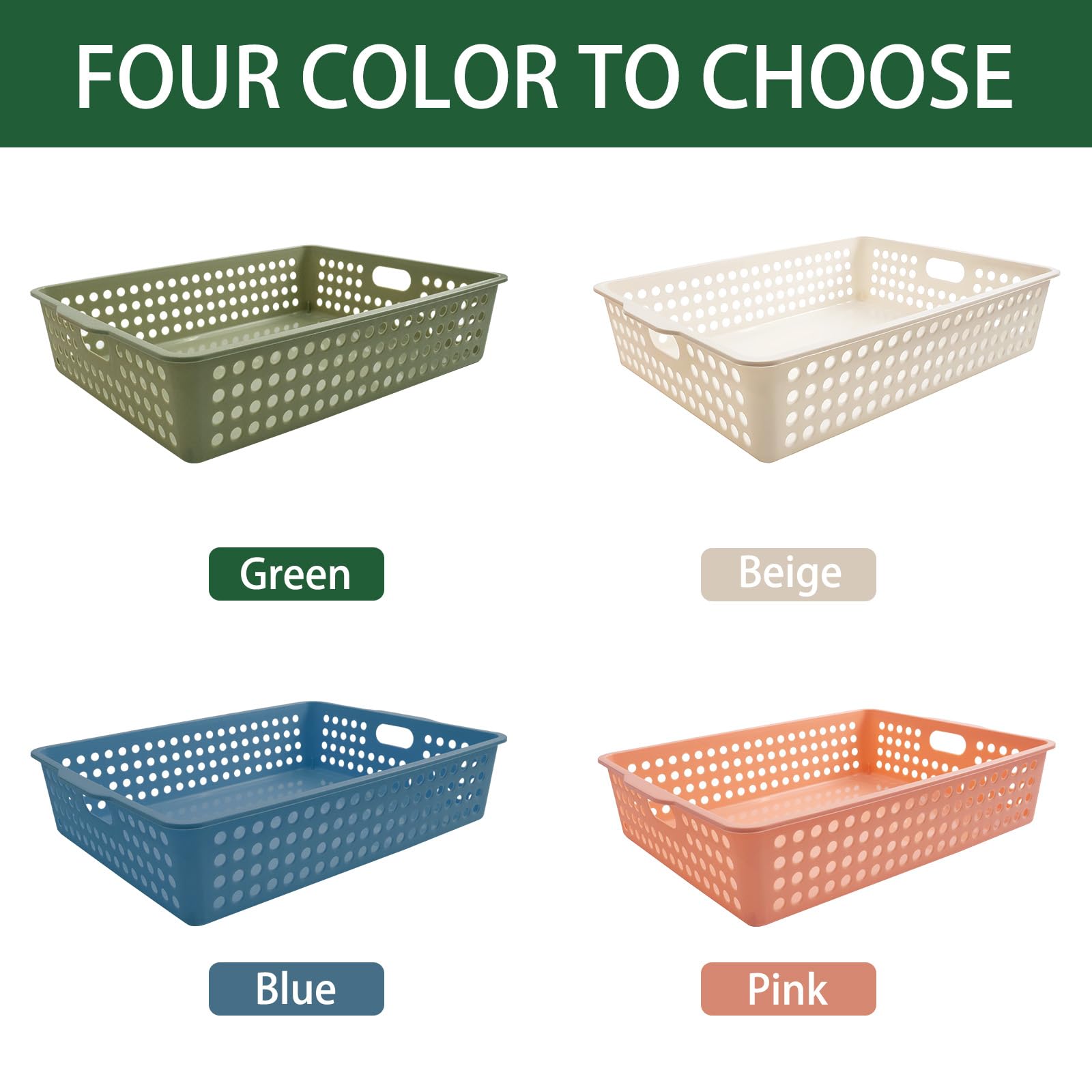 Zmpkhba green basket simplifies home office organization and space-saving storage