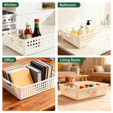 Zmpkhba basket with handles enables easy room-to-room transport