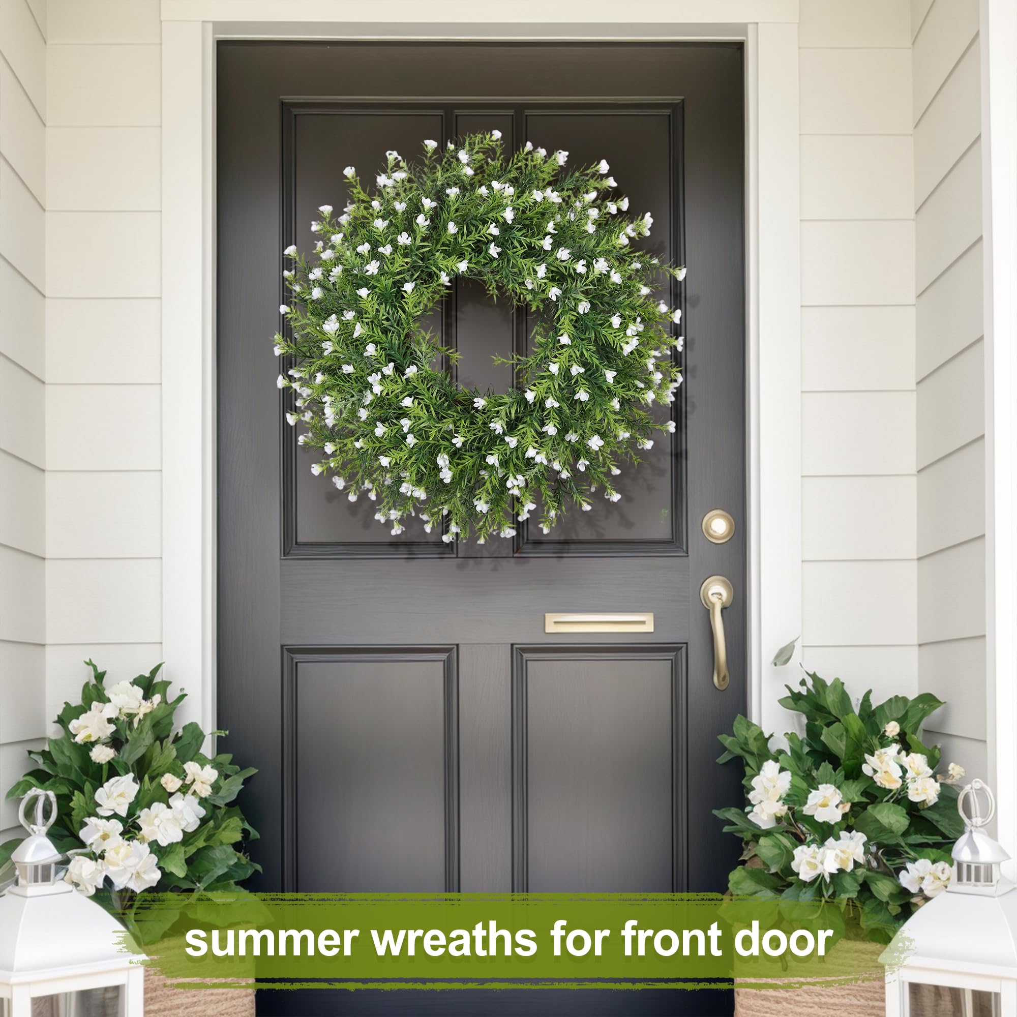 Zmtyykh Durable Door-Friendly Wreath resists scratches for year-round display.