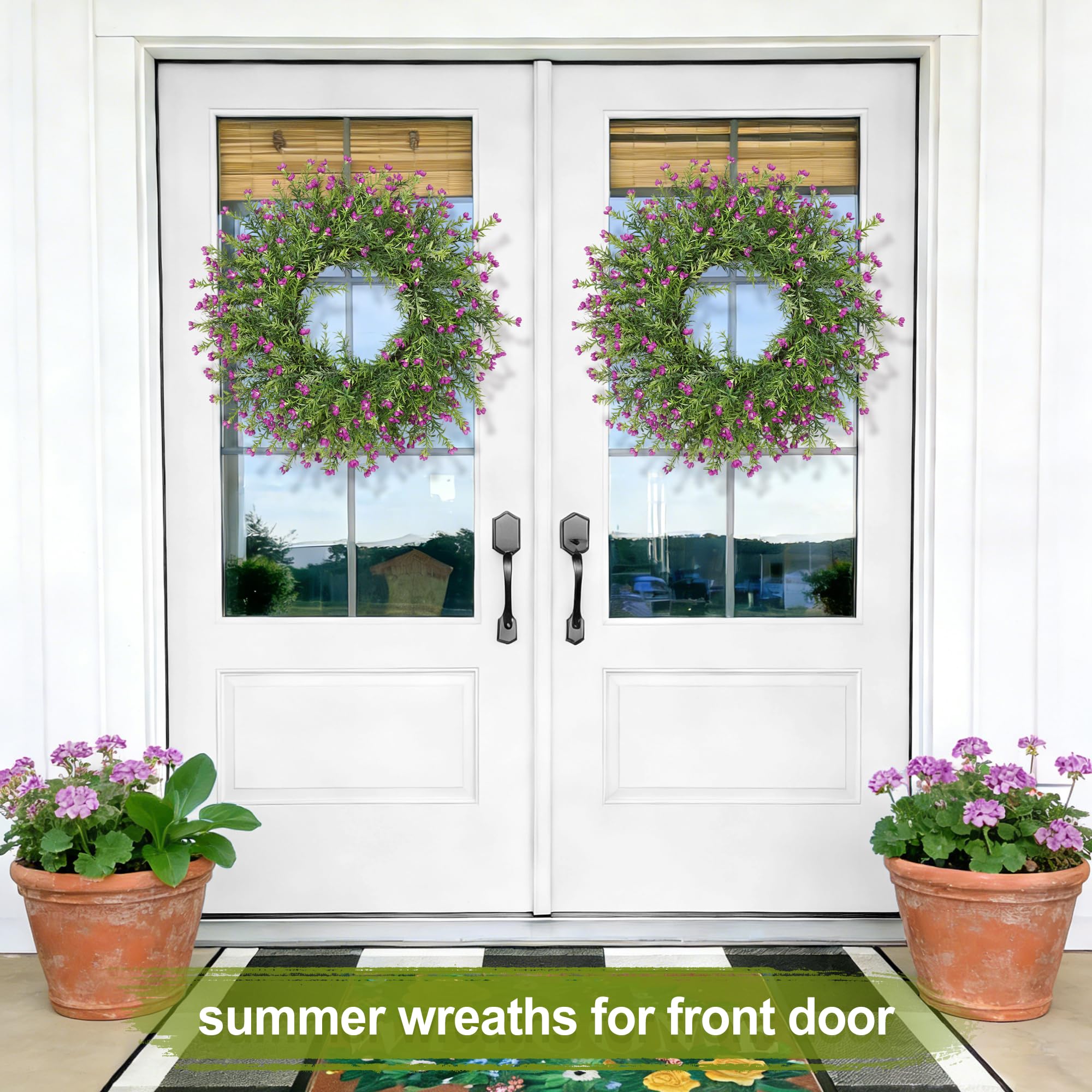 Zmtyykh Easy-care wreath invites quick upkeep with a simple wipe-down.
