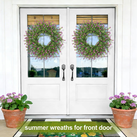 Zmtyykh Easy-care wreath invites quick upkeep with a simple wipe-down.