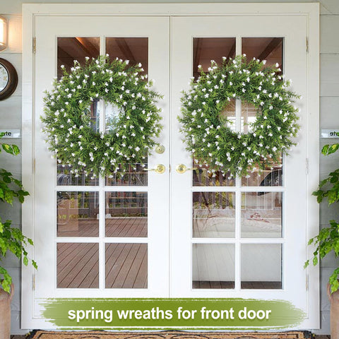 Zmtyykh Easy-Care Wreath stays vibrant with simple wipe maintenance.