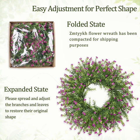 Zmtyykh Fabric base wreath is built for durability and year-round display.