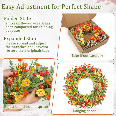 Zmtyykh lush greenery and berries add depth to porch or window displays.