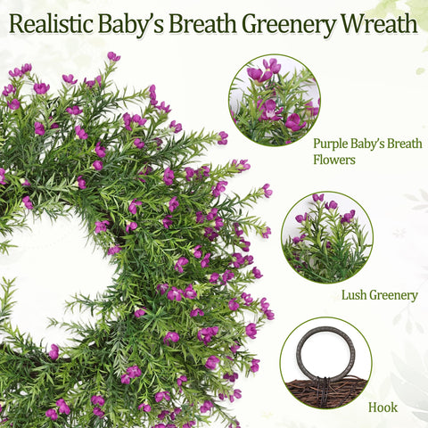 Zmtyykh Purple baby’s breath close-up reveals lifelike detail for inviting decor.