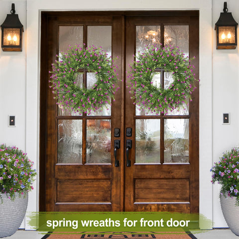 Zmtyykh Versatile wreath works indoors and outdoors for flexible styling.