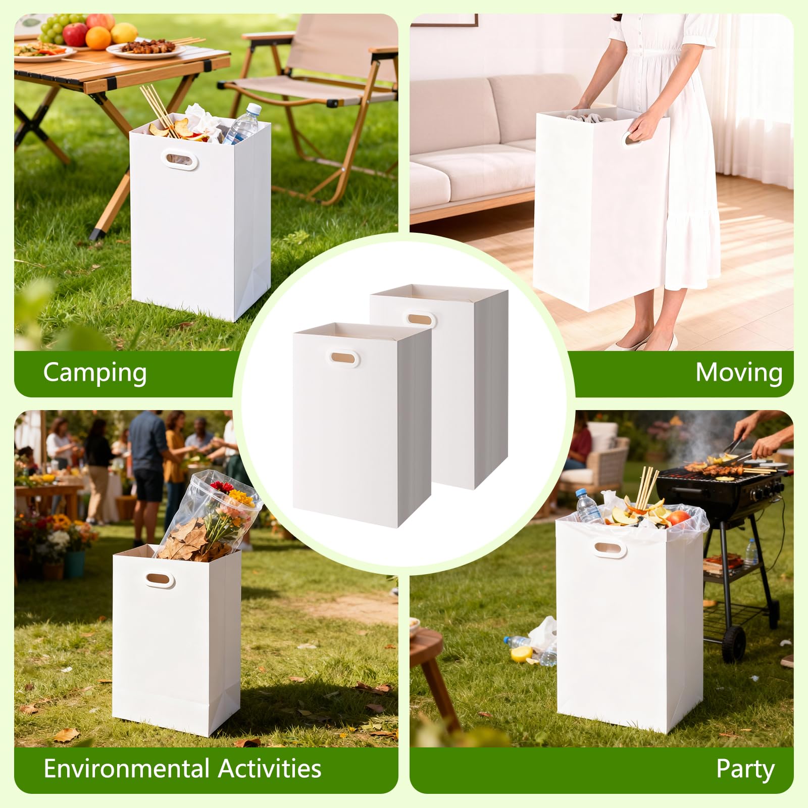 Zmybcpack indoor/outdoor trash bin, versatile for home, patio, and yard tasks.