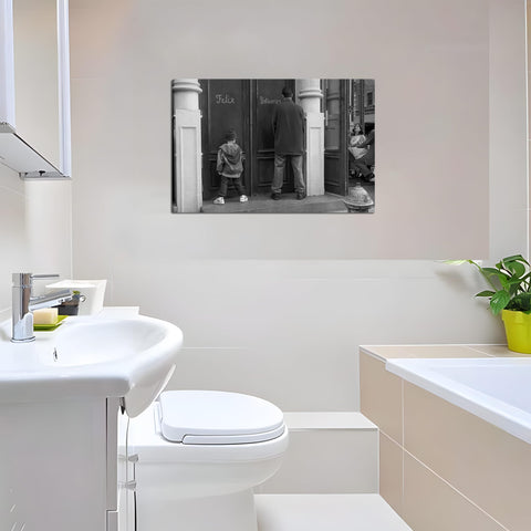 ZNHART bathroom lounge decor poster elevates small spaces with vintage style