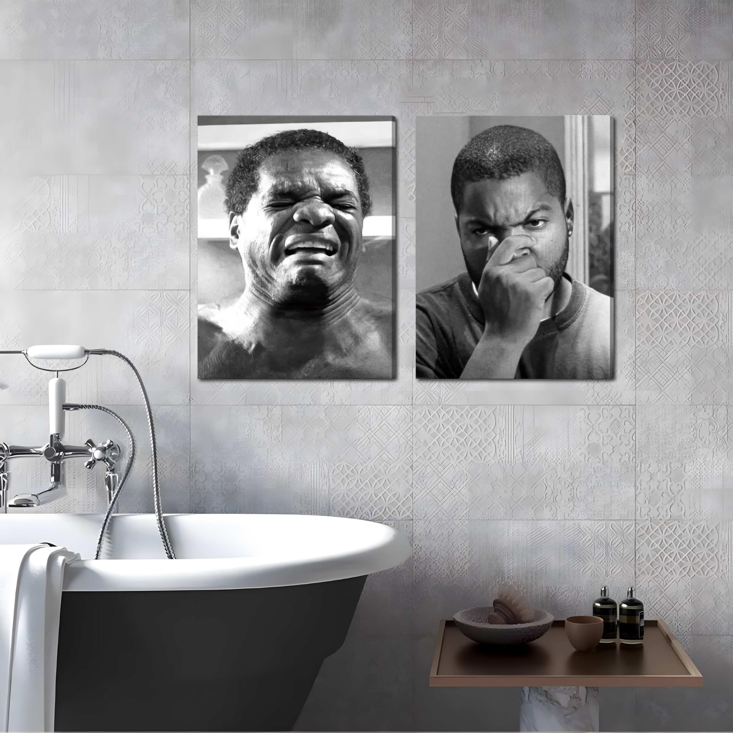 ZNHART black and white movie posters canvas, adds vintage charm to any toilet or bathroom.