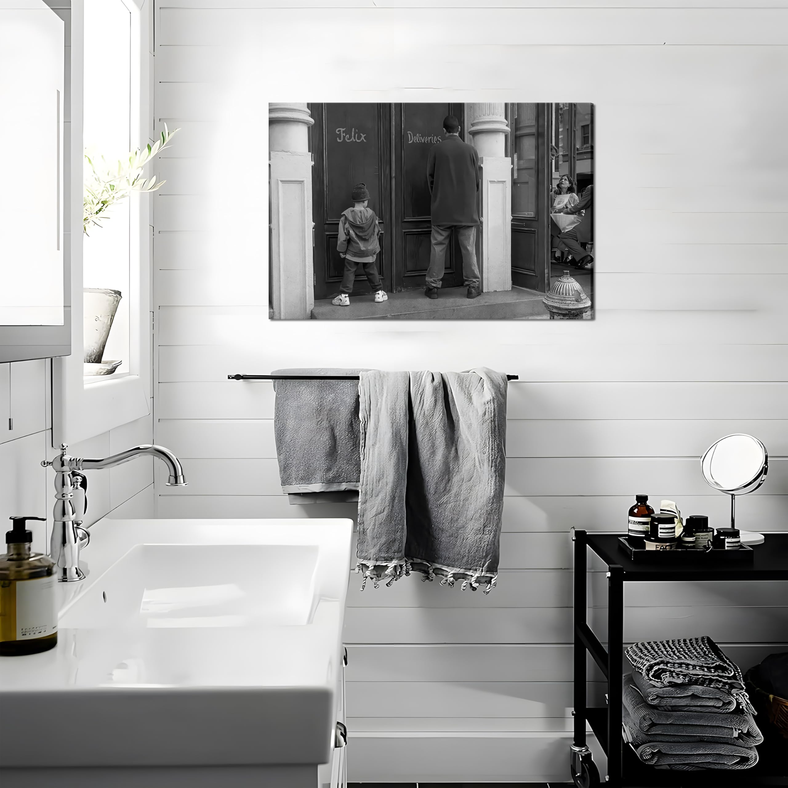 ZNHART classic film poster wall art boosts character in any hallway or bathroom