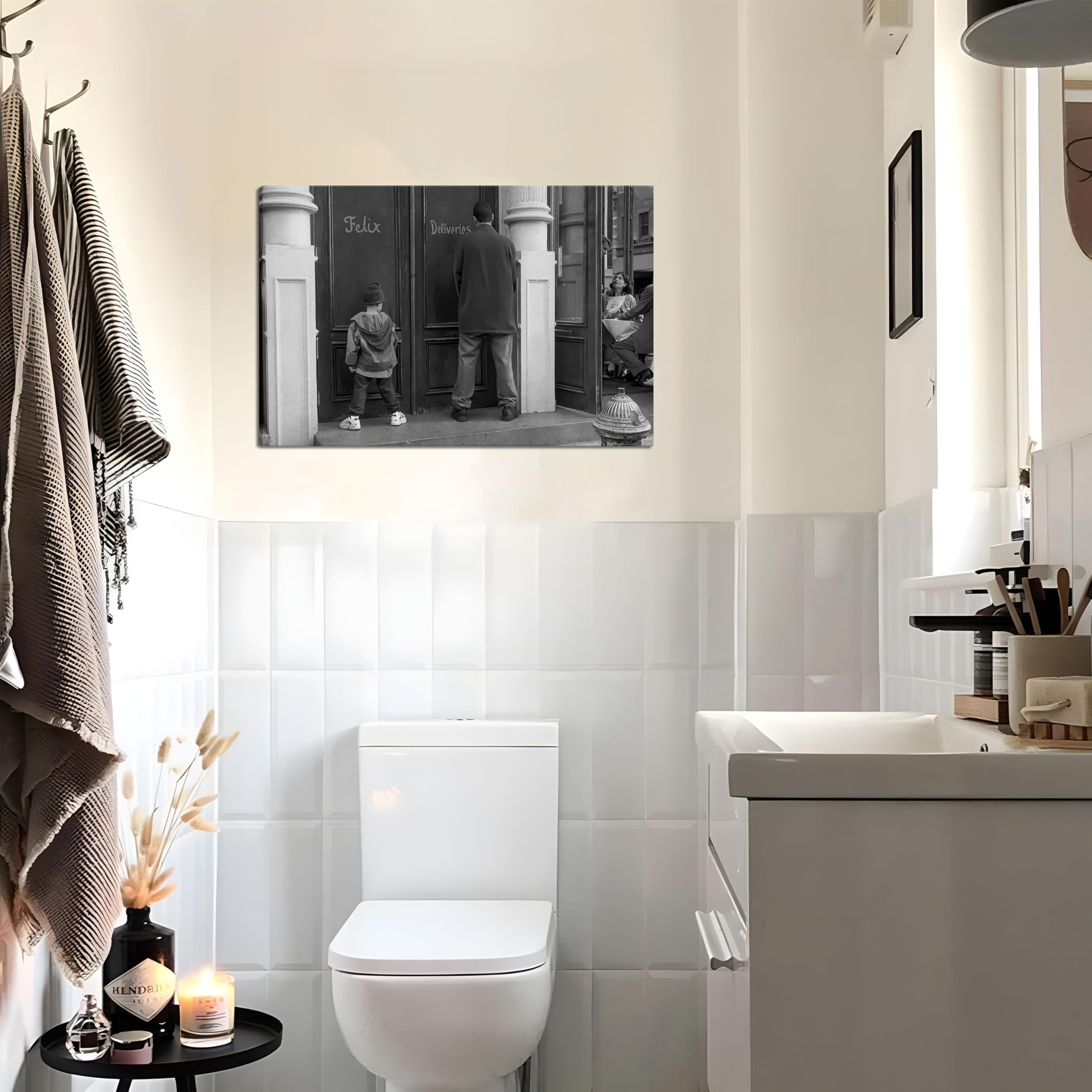 ZNHART retro movie poster canvas decor ideal for living rooms and restrooms