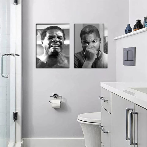 ZNHART film-inspired wall art set, enhances retro living spaces and home offices.