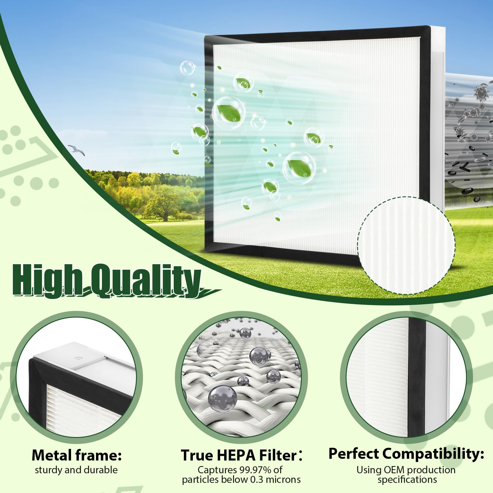 Znnam three-stage filtration shows 99.97% efficiency with all stages.