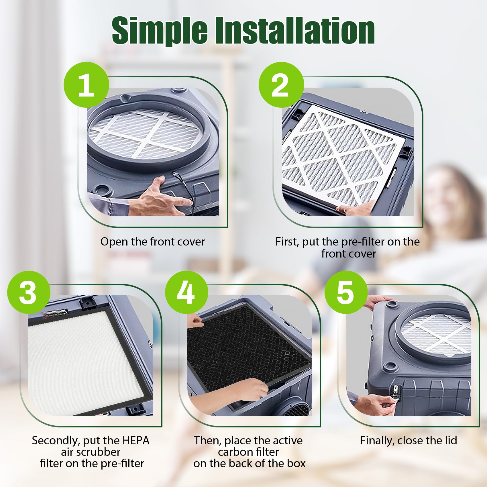 Znnam filter suited for water damage restoration and debris cleanup tasks.