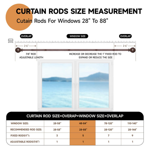 ZNONOX wood curtain rod ideal for patio outdoor use.
