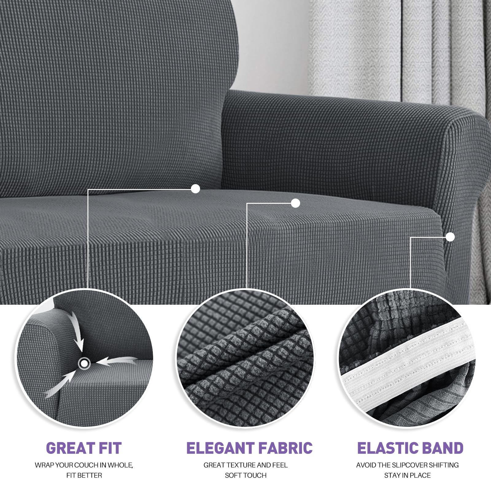 ZNSAYOTX 360-degree protector guards sofa from stains and spills.