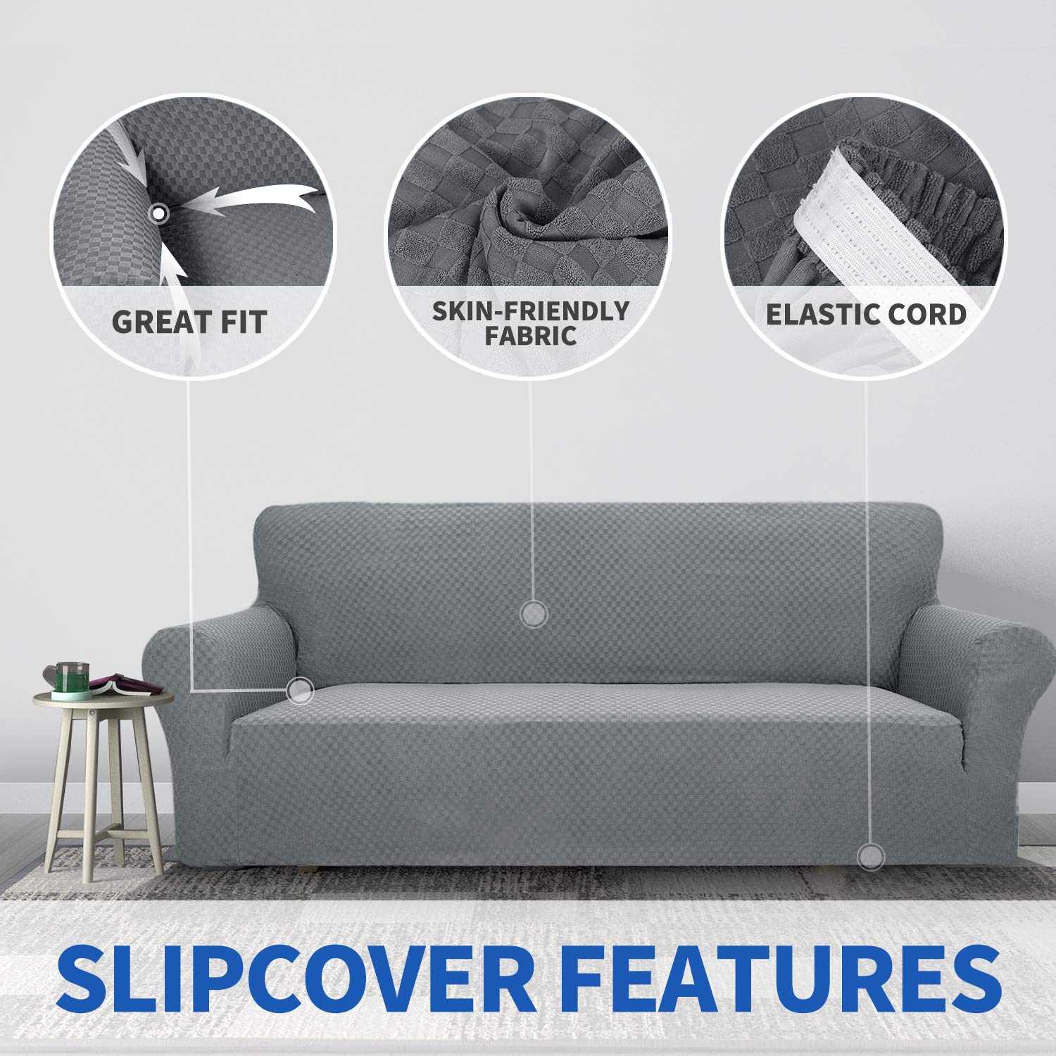ZNSAYOTX anti-slip bottom keeps the slipcover in place during use