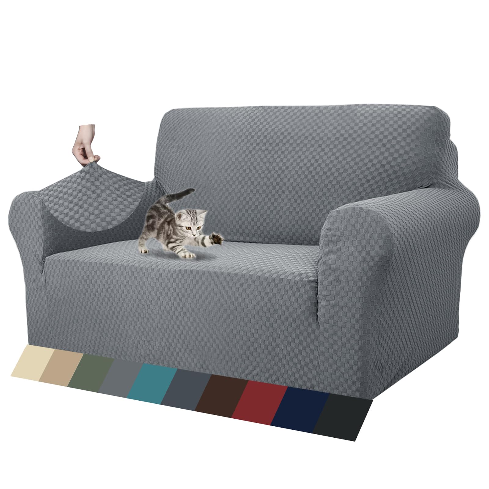 ZNSAYOTX jacquard loveseat slipcover for stylish protection and easy care
