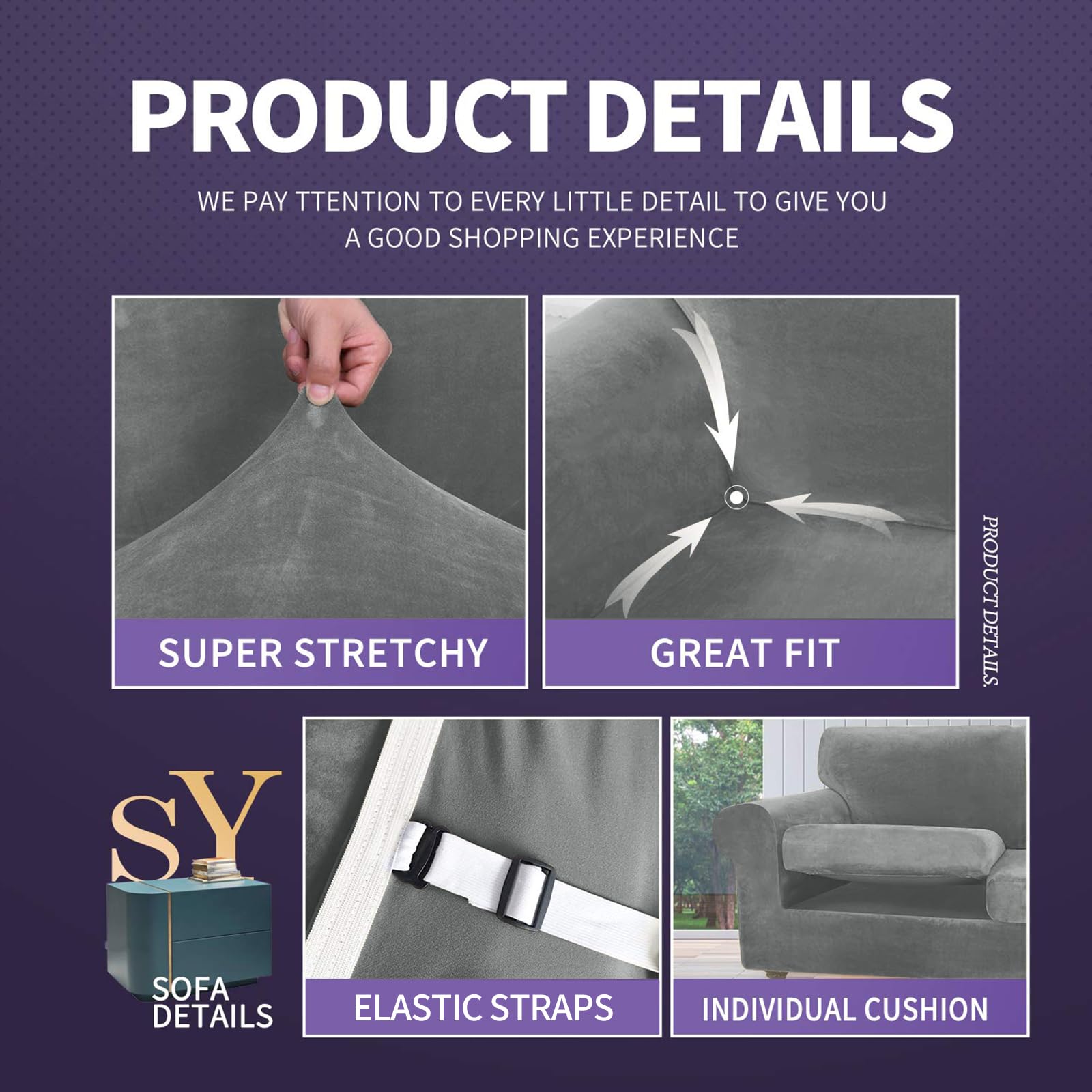 ZNSAYOTX cushion right cover highlighting easy spot cleaning after pets.
